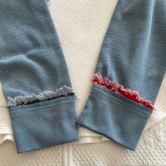 Free People We The Free Lone Star Patchwork Long Sleeve Thermal Top Small - Picture 9 of 12